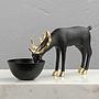 Подставка для мелочей Deer Golden Horns Trinket Tray Black