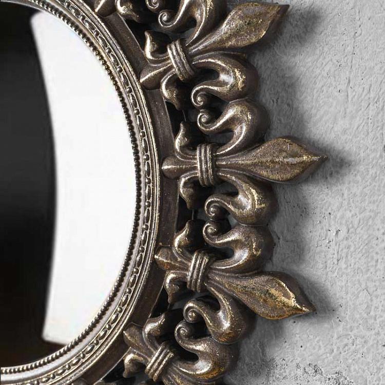 Выпуклое зеркало в раме цвета винтажного золота Convex Mirror Antique Gold