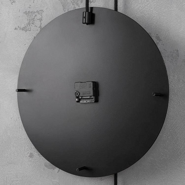 Настенные часы с циферблатом чёрного цвета Безмятежность, M Serenity Clock Medium, Black