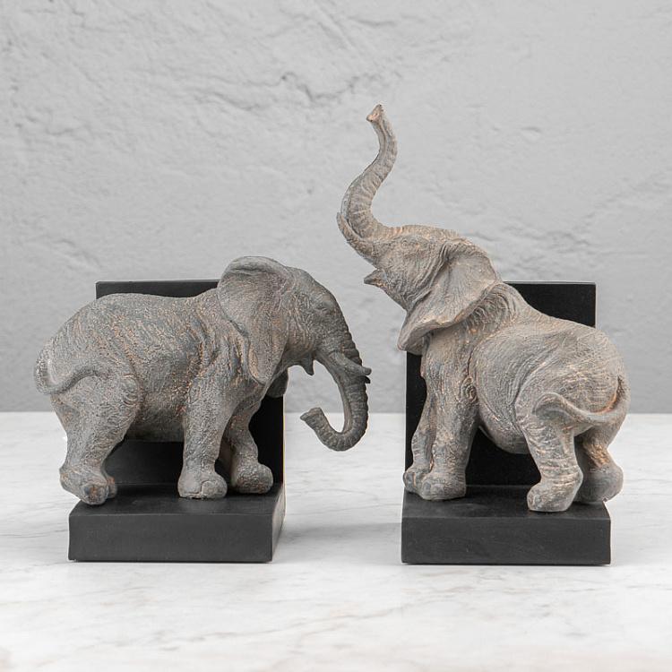 Набор из двух держателей для книг Слоны Bookend Elephants