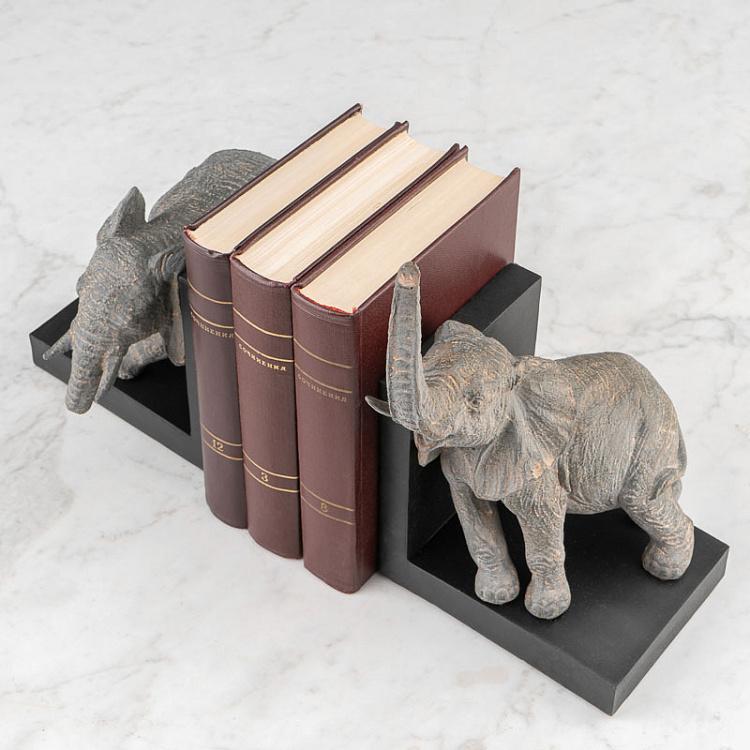 Набор из двух держателей для книг Слоны Bookend Elephants