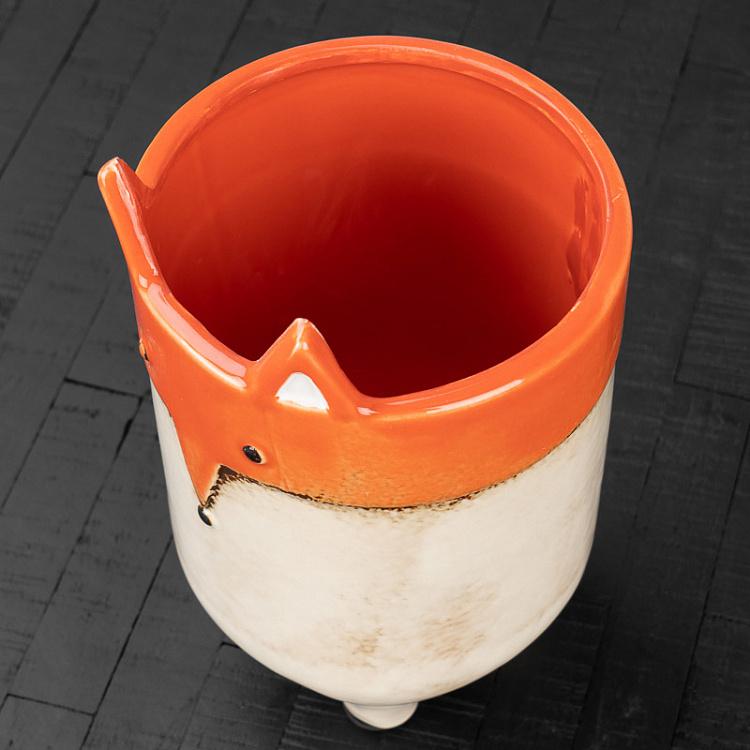 Керамическое кашпо Лиса Ceramic Pot Chipeur