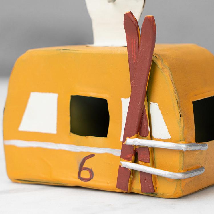 Подвесное украшение Жёлтый фуникулёр Hanging Yellow Cable Car 8 cm