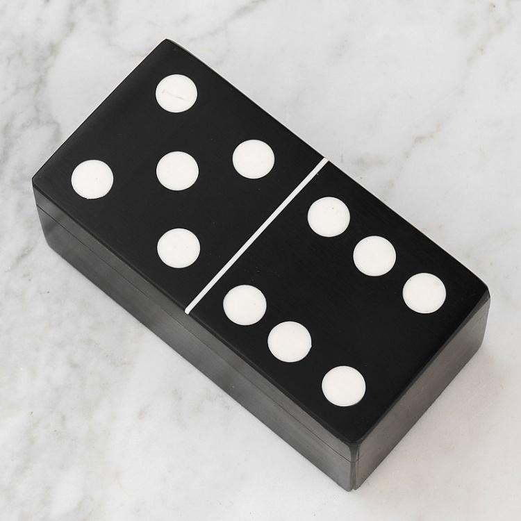 Чёрная шкатулка с набором домино Black Domino Box