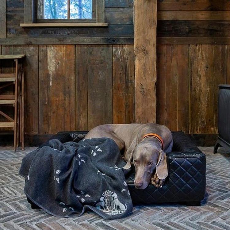 Чёрный диван для собак/кошек Эдоардо с прострочкой Бентли, L Edoardo Sofa Large, Faux Leather Black