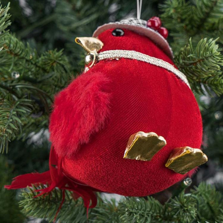 Ёлочная игрушка Птица в шляпке Bird In Hat 16 cm