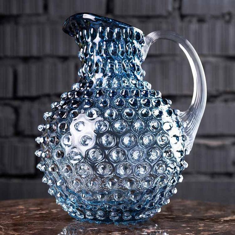 Сине-серый кувшин Диамант Pitcher Hobnail Mineral Blue Grey Large