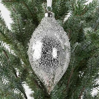 Sequins Cone Ball Silver 15 cm