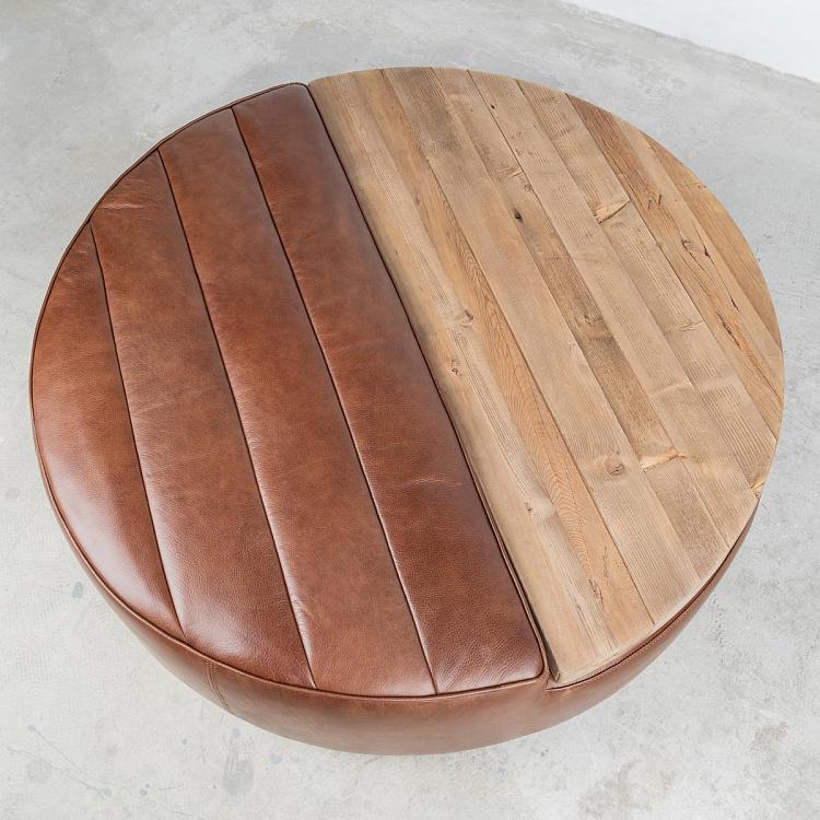 Круглый журнальный стол Шебби, восстановленная древесина Shabby Round Coffee Table, GERT