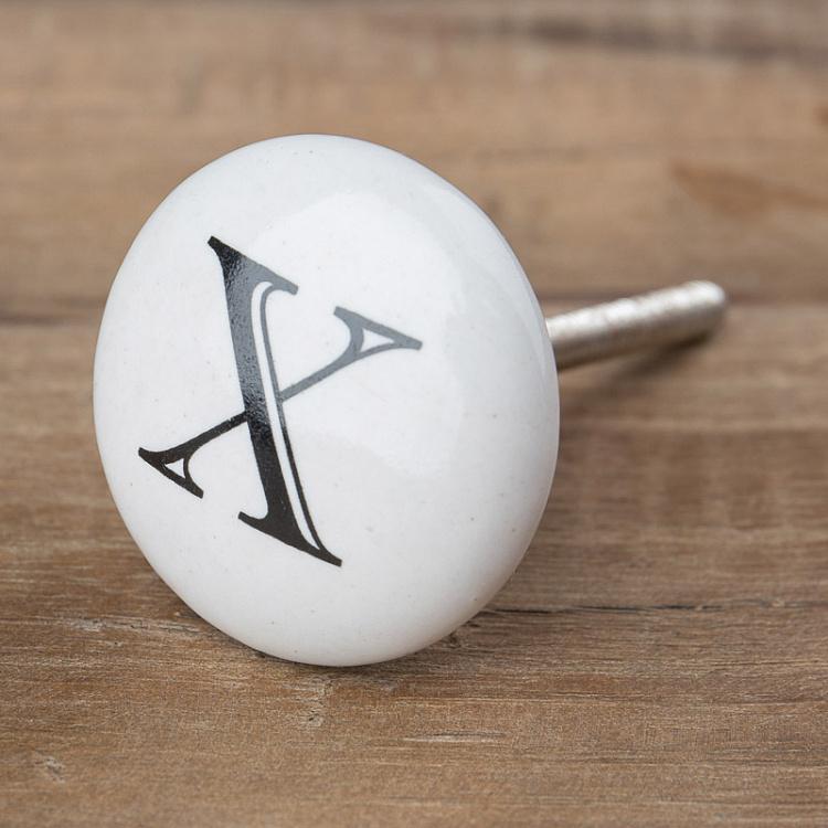 Мебельная ручка-кнопка Алфавит X Alphabet Knob X