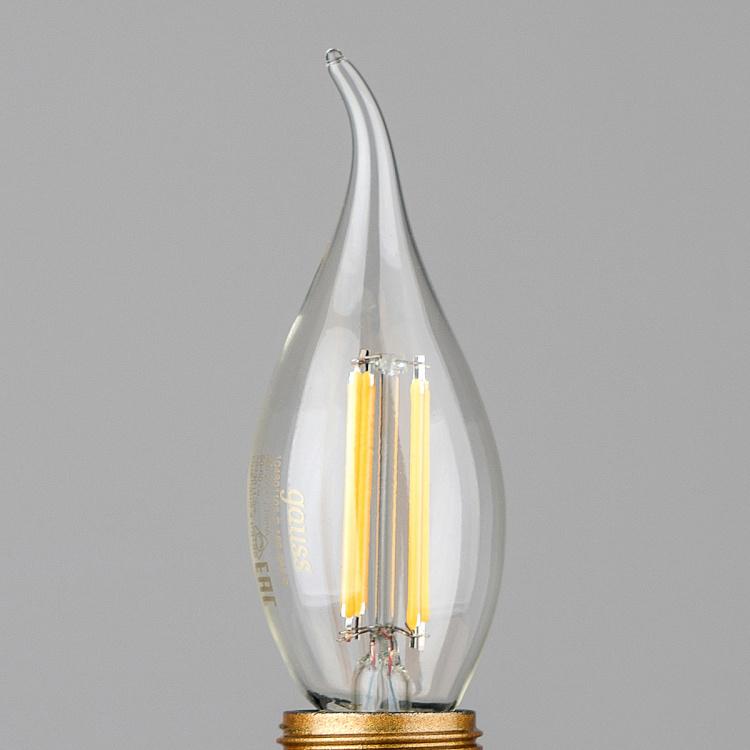 Филаментная светодиодная диммируемая лампа Свеча на ветру 5W E14 LED Filament Candle E14 5W Dim