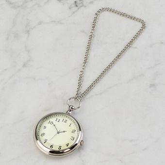 Brass Patina Pocket Watch With Chain