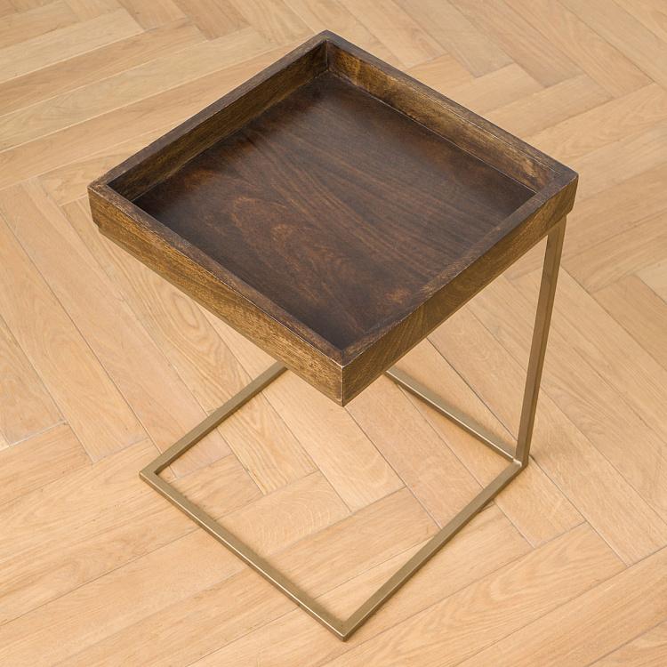 Прикроватный столик из дерева манго Пикаро Picaro Tray Top Side Table Mango Wood