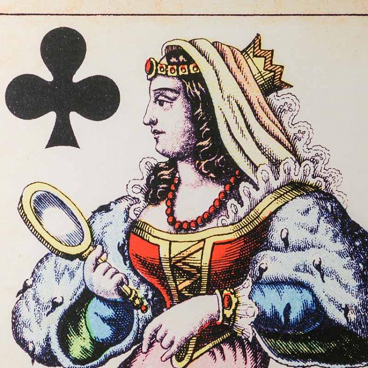 Картина-принт Трефовая Дама Cards Dame Clubs