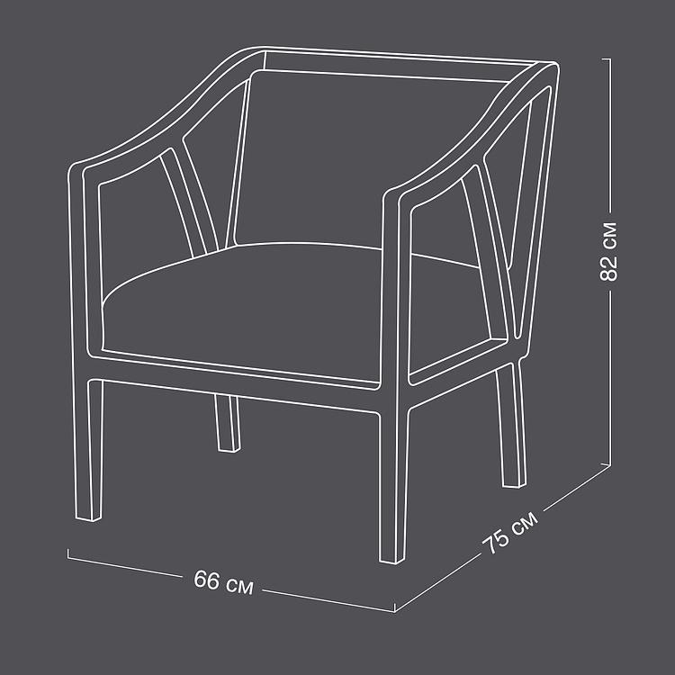 Кресло бархатное Сафари Embroidered Armchair