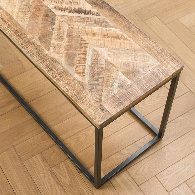 Журнальный стол из дерева манго Паркет Parquet Coffee Table Mango Wood