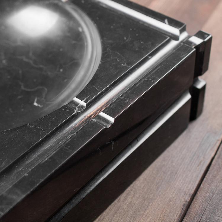 Чёрная мраморная пепельница Нестор Ashtray Nestor, Black Marble