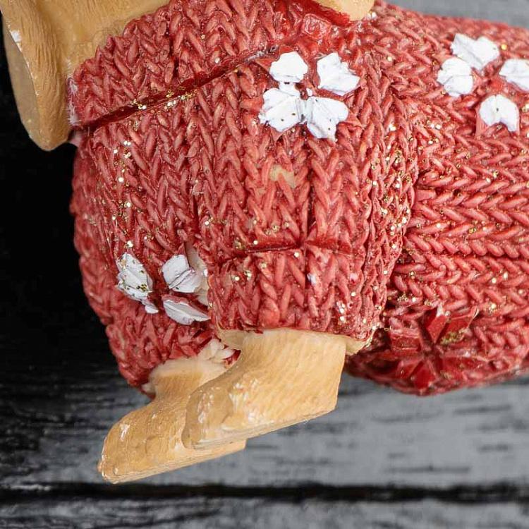 Ёлочная игрушка Такса в очках Dachshund With Glasses 5,5 cm