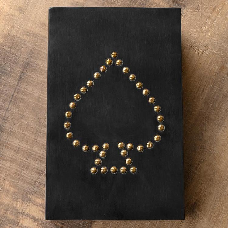 Игральные карты в шкатулке  Card Game Box With Ace In Studs With Cards