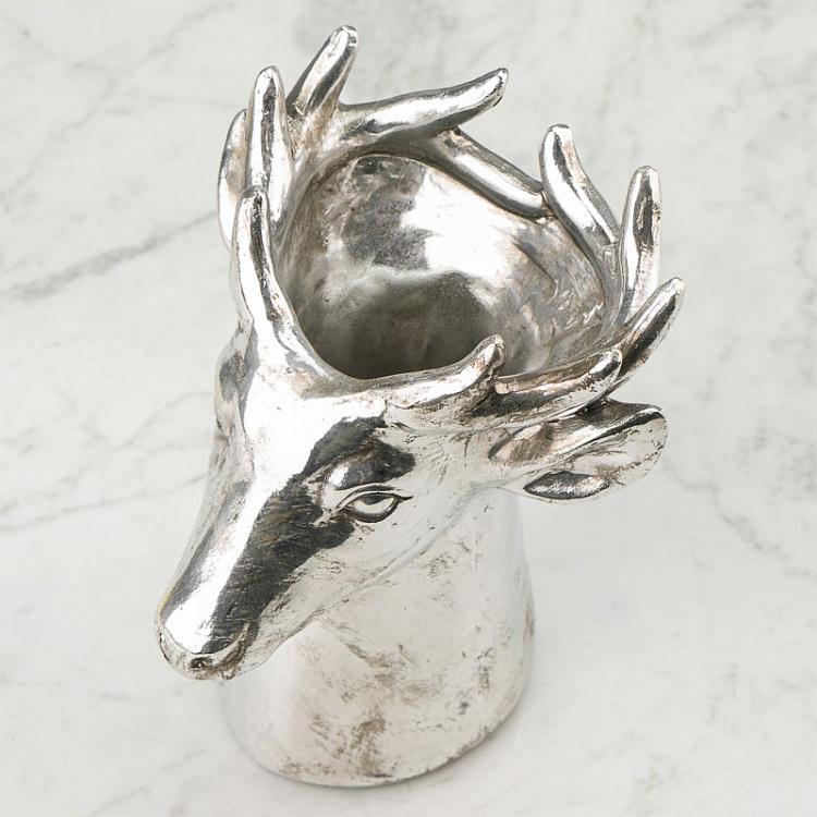 Серебряное кашпо Олень Deer Planter Silver