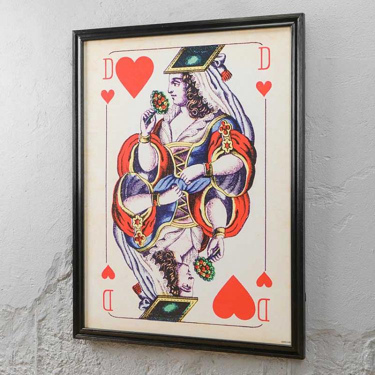 Картина-принт Червовая Дама Cards Dame Hearts