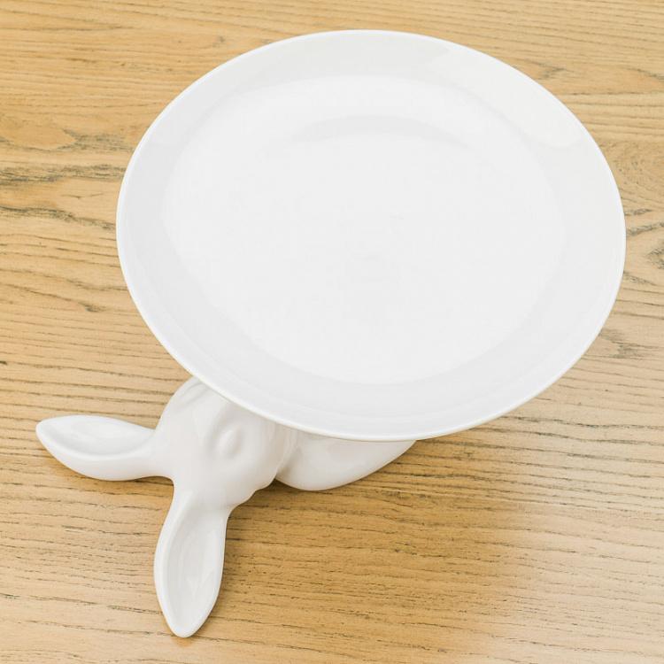Сервировочная подставка-тортовница Кролик, M Decorative Plate Rabbit Medium