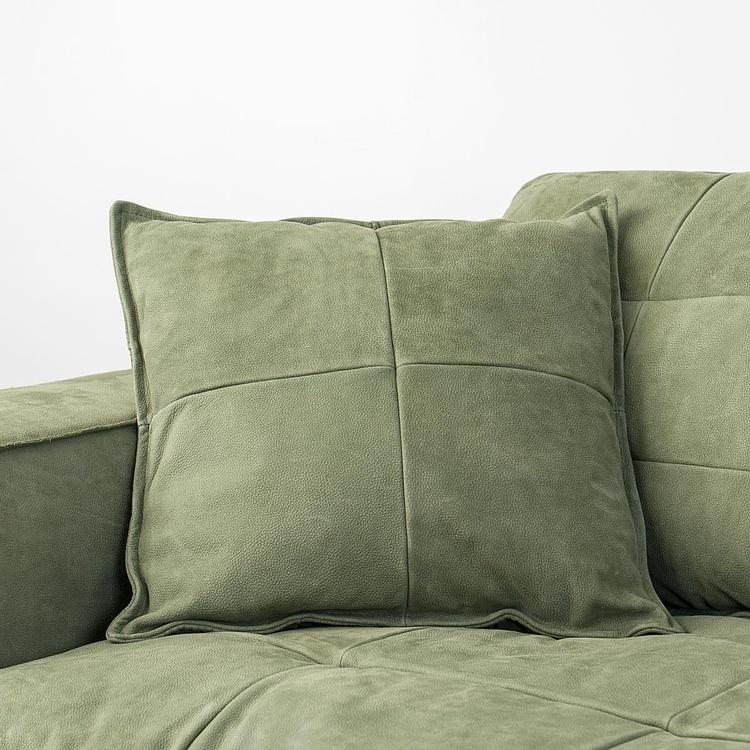 Трёхместный кожаный диван Сити, ножки цвета латуни City 3 Seater, Brass Metal Leather RM