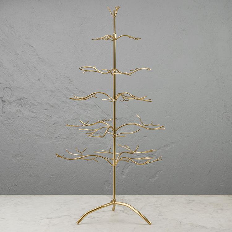 Золотистая ёлка-дисплей Metal Twig Display Tree Gold 93 cm
