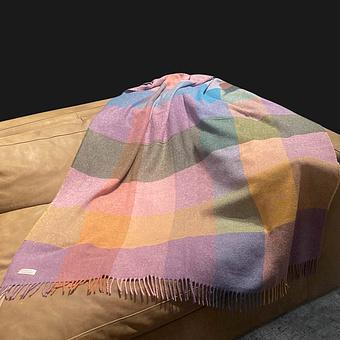 Плед Arequipa Plaid Wine Blue Yellow 120x180 cm