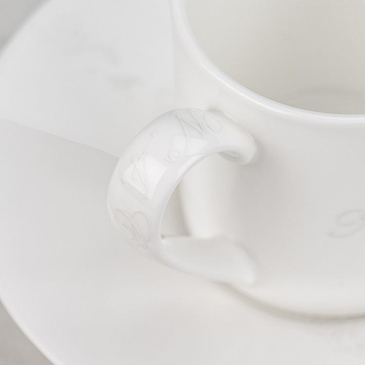 Кофейная пара Белое на Белом Bianco And Bianco Coffee Cup And Saucer