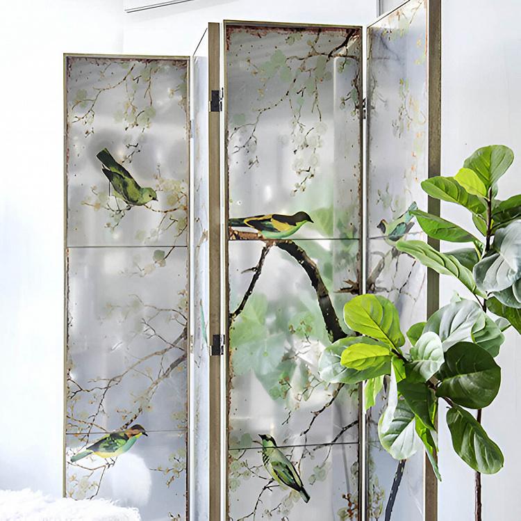 Ширма из четырёх панелей Экзотические мелодии Exotic Melodies 4 Panels Screen