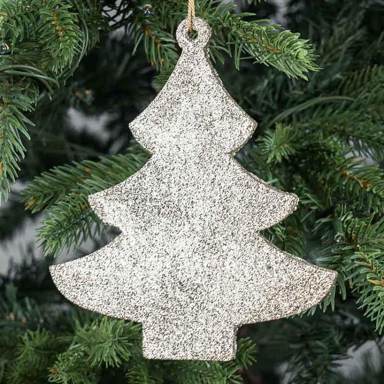 Ёлочная игрушка Золотистая ёлочка с разноцветными бусинами 1 Multi-Colored Christmas Tree Pendant 1 15 cm