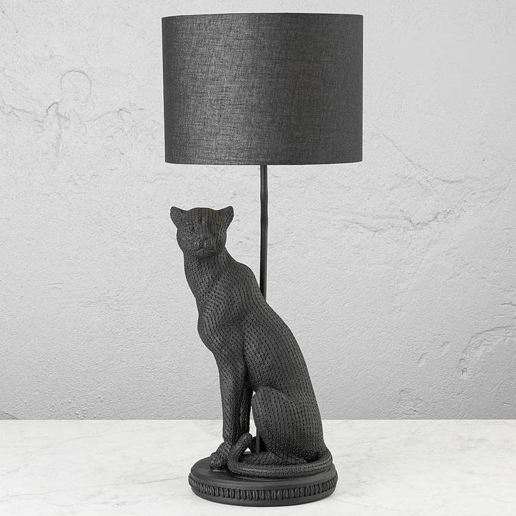 Настольная лампа с абажуром Пантера Black Panther Bagheera Lamp With Shade