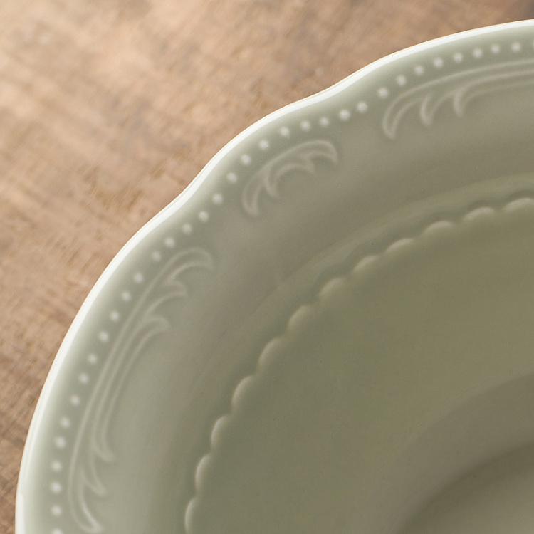 Серо-зелёная салатница Старая Вена, S Vecchio Vienna Salad Bowl Small Sage Green