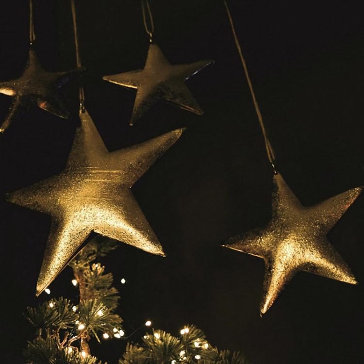 Ёлочная игрушка Золотая звезда Hanger Star Gold 20 cm