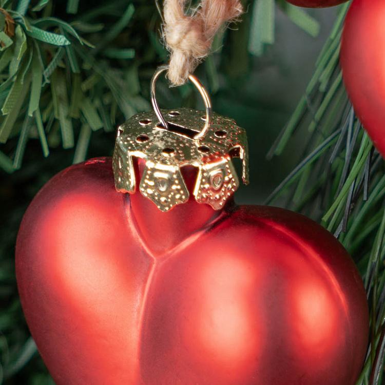 Ёлочная игрушка Красные сердца Hearts Dangle Red 20 cm