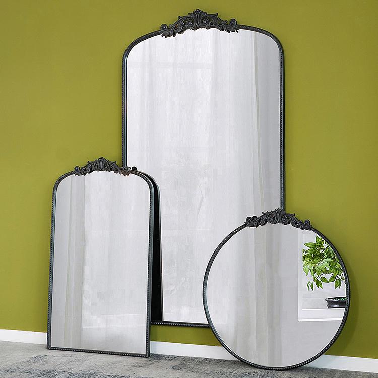 Зеркало арочное Диа в чёрной раме, L Dia Arched Mirror Black Large