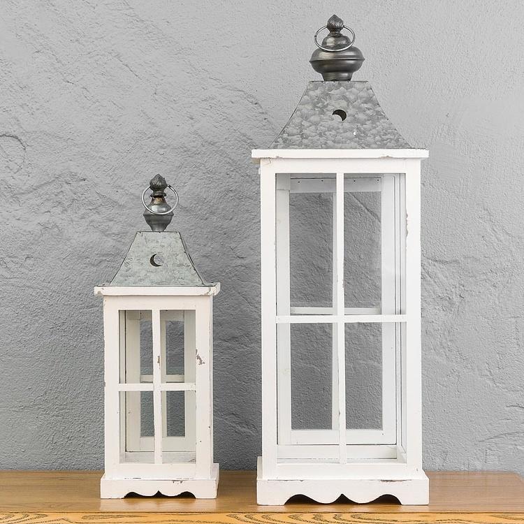 Набор из двух подсвечников-фонарей Эвелин Set Of 2 Enclosed Square Lanterns Evelyn