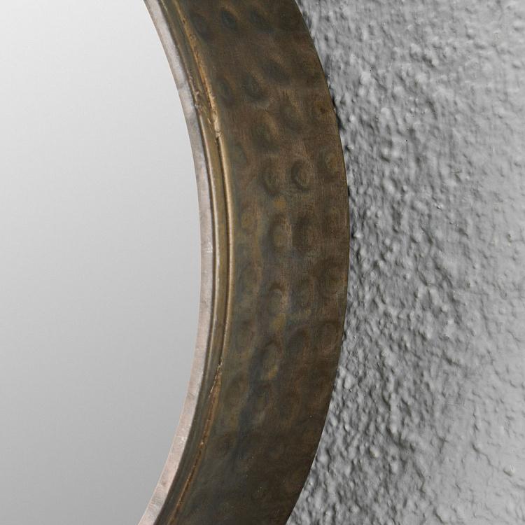 Круглое зеркало с кованой кромкой Hammered Edge Round Mirror