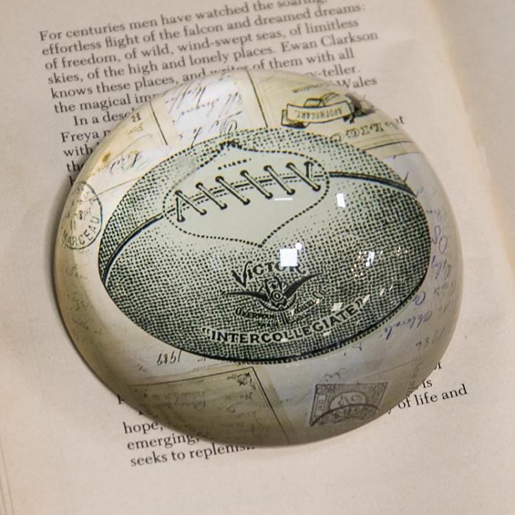 Пресс-папье с изображением мяча регби Glass Paperweight Rugby Ball