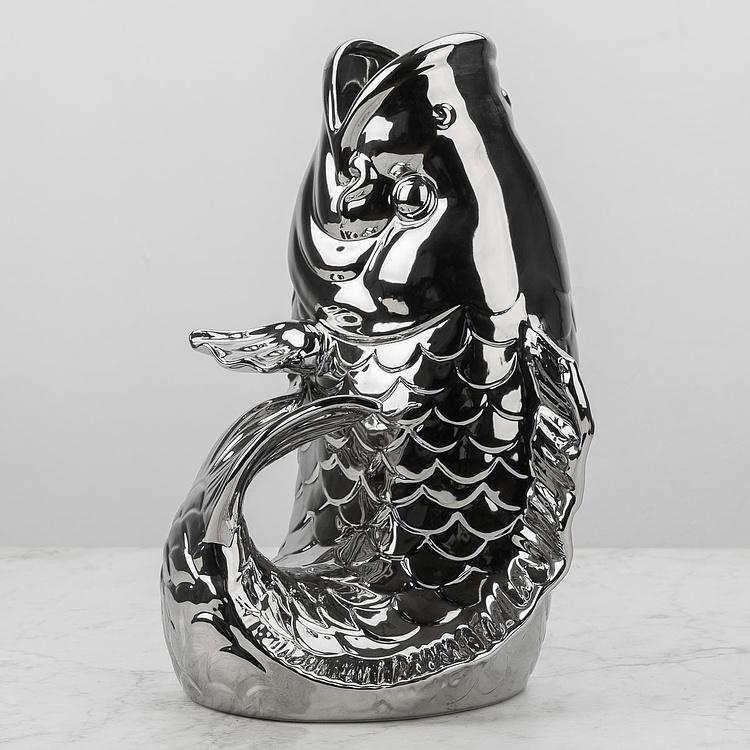 Ваза серебристого цвета Блабб Blubb Silver Vase