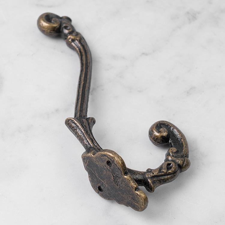 Двухрожковый чугунный крючок Французский стиль Ornate French Cast Iron Hook