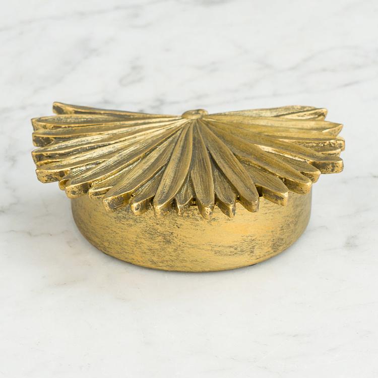 Шкатулка Пальмовый лист Tropical Leaf Box Gold