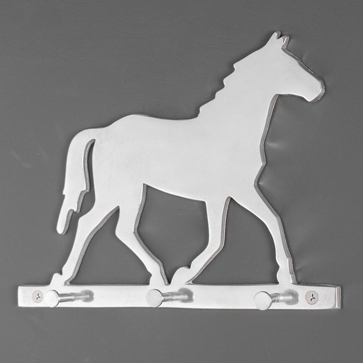 Трёхместная настенная вешалка Лошадь Coat Rack 3 Hooks Horse