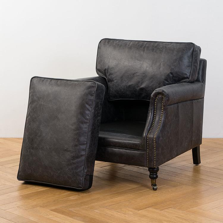 Кресло Джон, чёрные ножки John Armchair, Black Wood D