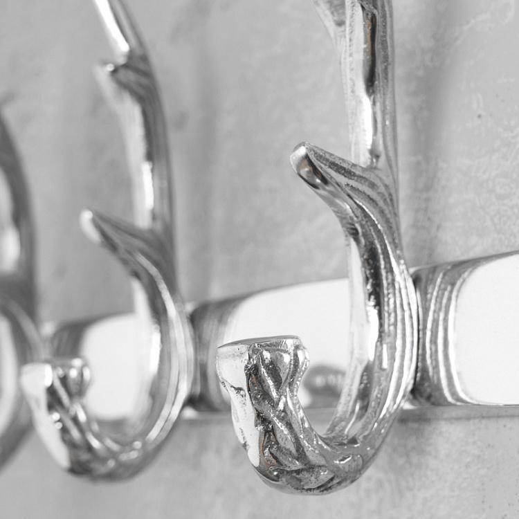 Четырёхместная настенная вешалка со стилизацией оленьих рогов Coat Rack Antlers 4 Hooks