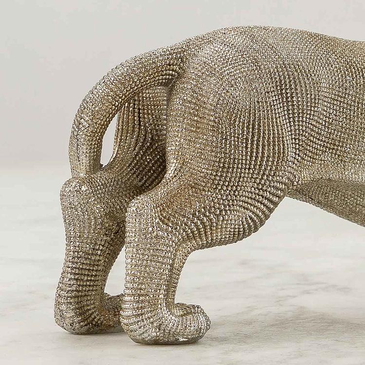 Статуэтка со стразами Такса Dachshund Figure With Rhinestones Silver