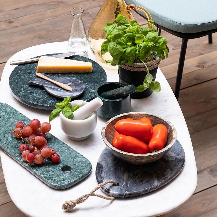 Ступка с пестиком из зелёного мрамора Green Marble Pestle And Mortar