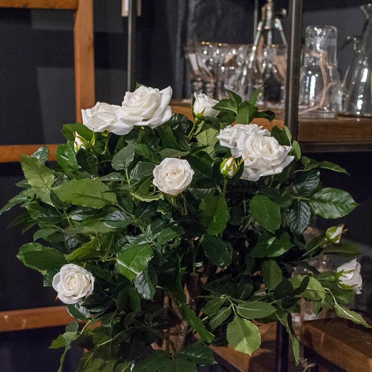 Искусственное дерево с белыми розами, L Rose Ball Tree White 150 cm
