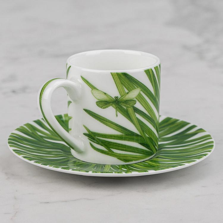 Кофейная пара Зелёная жизнь Life In Green Coffee Cup And Saucer